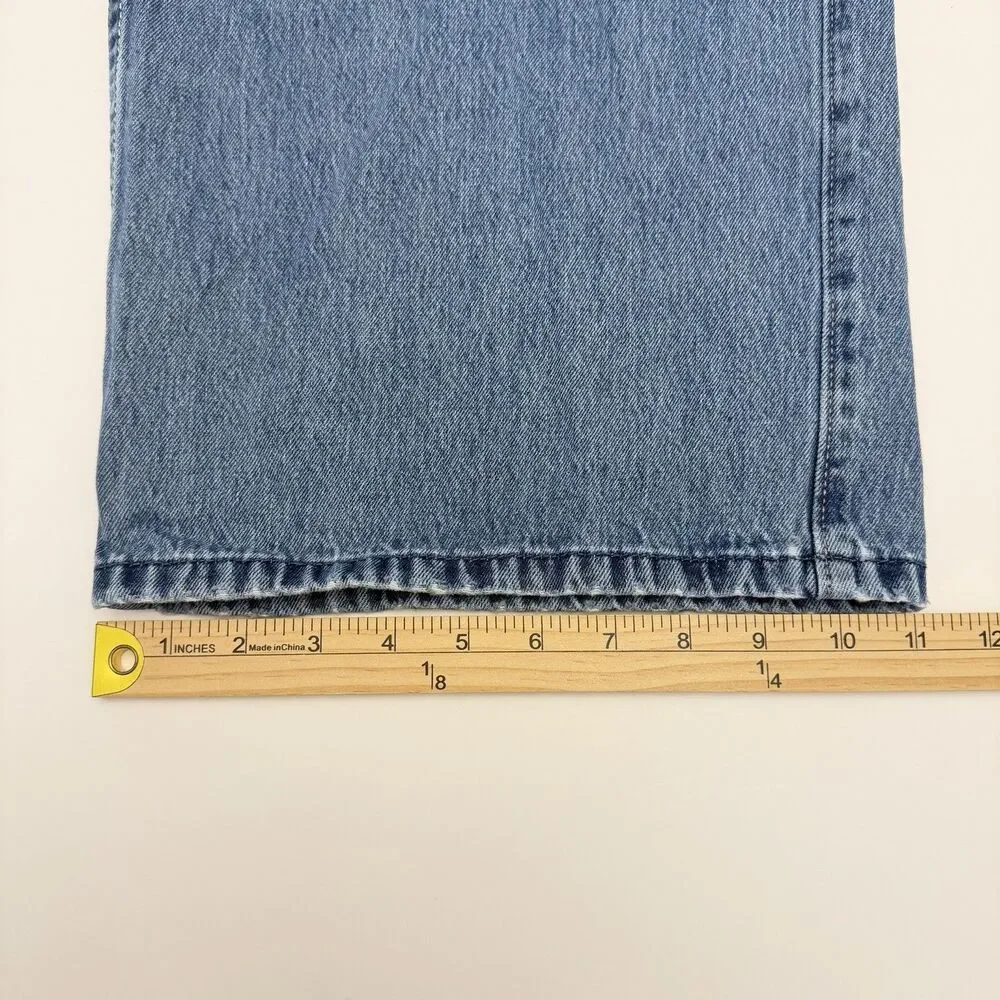 Hollister Low Rise Super Baggy Jeans W25 Light Wash Wide Leg Y2K Floral Pocket - Picture 9 of 11